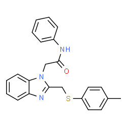 2-(2-([(4-METHYLPHENYL)SULFANYL]METHYL)-1H-1,3-BENZIMIDAZOL-1-YL)-N-PHENYLACETAMIDE Structure