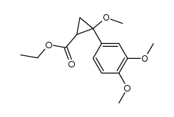 2-(3,4-Dimethoxyphenyl)-2-methoxycyclopropancarbonsaeure-ethylester结构式