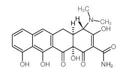 (2E,4S,4aS,12aS)-2-(amino-hydroxy-methylidene)-4-dimethylamino-10,11,12a-trihydroxy-4a,5-dihydro-4H-tetracene-1,3,12-trione structure