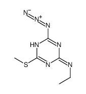 4-Azido-N-ethyl-6-(methylsulfanyl)-1,3,5-triazin-2-amine Structure