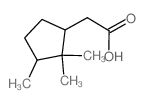 Cyclopentaneaceticacid, 2,2,3-trimethyl- Structure