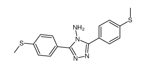 3,5-bis(4-methylsulfanylphenyl)-1,2,4-triazol-4-amine结构式