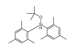 (2-methylpropan-2-yl)oxy-bis(2,4,6-trimethylphenyl)silane结构式