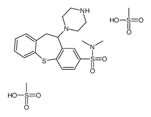 N,N-dimethyl-5-piperazin-1-yl-5,6-dihydrobenzo[b][1]benzothiepine-3-sulfonamide,methanesulfonic acid Structure