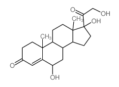 Pregn-4-ene-3,20-dione,6,17,21-trihydroxy-, (6b)- (9CI) structure