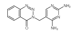 8-[(2,4-diaminopyrimidin-5-yl)methyl]-8,9,10-triazabicyclo[4.4.0]deca-1,3,5,9-tetraen-7-one结构式