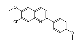 7-chloro-6-methoxy-2-(4-methoxyphenyl)quinoline Structure