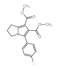 1H-Pyrrolizine-6,7-dicarboxylicacid, 5-(4-chlorophenyl)-2,3-dihydro-, 6,7-dimethyl ester结构式