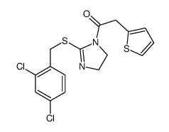 1-[2-[(2,4-dichlorophenyl)methylsulfanyl]-4,5-dihydroimidazol-1-yl]-2-thiophen-2-ylethanone Structure