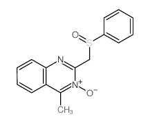 2-(benzenesulfinylmethyl)-4-methyl-4H-quinazoline 3-oxide structure