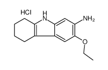 3-ethoxy-6,7,8,9-tetrahydro-5H-carbazol-9-ium-2-amine,chloride Structure