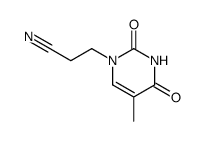 3-(5-methyl-2,4-dioxo-1,2,3,4-tetrahydropyrimidin-1-yl)propanenitrile结构式