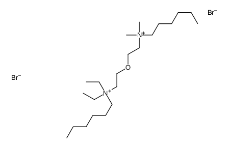 diethyl-hexyl-[2-[2-[hexyl(dimethyl)azaniumyl]ethoxy]ethyl]azanium,dibromide Structure