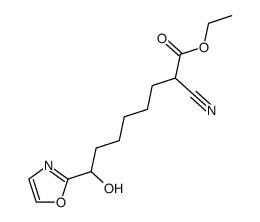 ethyl 2-cyano-8-hydroxy-8-(1,3-oxazol-2-yl)octanoate结构式