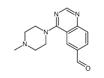 4-(4-甲基哌嗪-1-基)喹唑啉-6-甲醛结构式