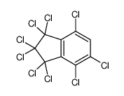 1,1,2,2,3,3,4,5,7-nonachloroindene结构式