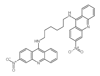 1,6-Hexanediamine,N,N'-bis(3-nitro-9-acridinyl)- (9CI)结构式