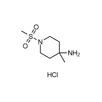 4-Methyl-1-(methylsulfonyl)piperidin-4-amine hydrochloride Structure