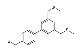 1,3-bis(methylsulfanylmethyl)-5-[4-(methylsulfanylmethyl)phenyl]benzene Structure