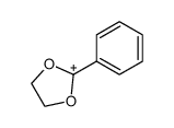 2-Phenyl-1,3-dioxolan-2-ylium carbocation结构式