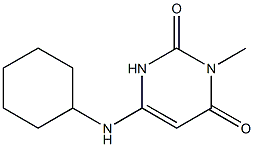 6-(cyclohexylamino)-3-methylpyrimidine-2,4(1H,3H)-dione结构式
