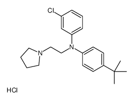 N-(4-tert-butylphenyl)-3-chloro-N-(2-pyrrolidin-1-ylethyl)aniline,hydrochloride Structure