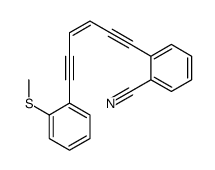 2-[6-(2-methylsulfanylphenyl)hex-3-en-1,5-diynyl]benzonitrile Structure