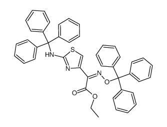 (Z)-2-[2-(Tritylamino)thiazol-4-yl]-2-(trityloxyimino)acetic Acid Ethyl Ester structure