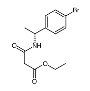 (R)-N-[1-(4-bromo-phenyl)-ethyl]-malonamic acid ethyl ester结构式