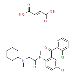 but-2-enedioic acid, N-[4-chloro-2-(2-chlorobenzoyl)phenyl]-2-(cyclohe xyl-methyl-amino)-N-methyl-acetamide Structure