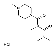 N-(dimethylcarbamoyl)-N,4-dimethylpiperazine-1-carboxamide,hydrochloride Structure