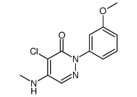 4-chloro-2-(3-methoxyphenyl)-5-(methylamino)pyridazin-3-one Structure