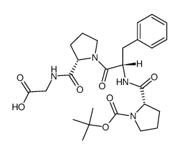 N-tert-butyloxycarbonyl-L-prolyl-L-phenylalanyl-L-prolylglycine Structure