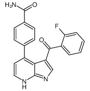 4-[3-(2-fluorobenzoyl)-1H-pyrrolo[2,3-b]pyridin-4-yl]benzamide Structure