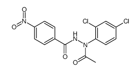 N-acetyl-N-(2,4-dichloro-phenyl)-N'-(4-nitro-benzoyl)-hydrazine Structure