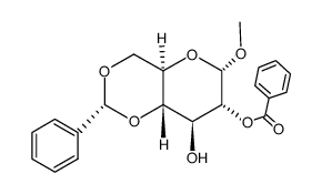 (2R,4aR,6S,7R,8S,8aR)-8-hydroxy-6-methoxy-2-phenyl-7-phenylcarbonyloxyperhydropyrano[3,2-d][1,3]dioxine Structure