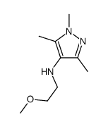 N-(2-methoxyethyl)-1,3,5-trimethylpyrazol-4-amine结构式