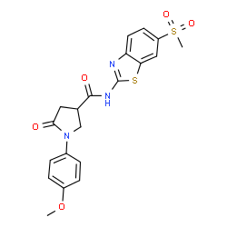 1-(4-methoxyphenyl)-N-[6-(methylsulfonyl)-1,3-benzothiazol-2-yl]-5-oxopyrrolidine-3-carboxamide Structure