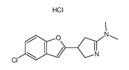 [4-(5-Chloro-benzofuran-2-yl)-4,5-dihydro-3H-pyrrol-2-yl]-dimethyl-amine; hydrochloride Structure