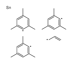 prop-2-enyl-tris(2,4,6-trimethylphenyl)stannane Structure