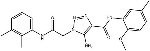 5-amino-1-{2-[(2,3-dimethylphenyl)amino]-2-oxoethyl}-N-(2-methoxy-5-methylphenyl)-1H-1,2,3-triazole-4-carboxamide结构式