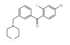 4-BROMO-2-FLUORO-3'-THIOMORPHOLINOMETHYL BENZOPHENONE结构式