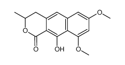 3,4-dihydro-7,9-dimethoxy-10-hydroxy-3-methyl-1H-naphtho[2,3-c]pyran-1-one Structure