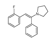 1-[2-(2-fluorophenyl)-1-phenylethenyl]pyrrolidine结构式