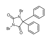 1,3-dibromo-5,5-diphenylimidazolidine-2,4-dione structure