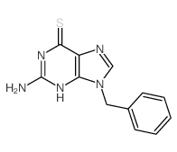 2-amino-9-benzyl-3H-purine-6-thione结构式