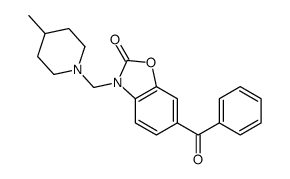 6-benzoyl-3-[(4-methylpiperidin-1-yl)methyl]-1,3-benzoxazol-2-one结构式