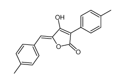 4-Hydroxy-3-p-tolyl-5-[1-p-tolyl-meth-(Z)-ylidene]-5H-furan-2-one结构式