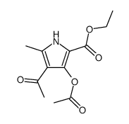 3-acetoxy-4-acetyl-5-methyl-pyrrole-2-carboxylic acid ethyl ester Structure