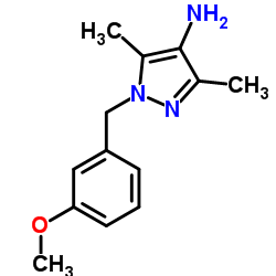 1-(3-METHOXY-BENZYL)-3,5-DIMETHYL-1H-PYRAZOL-4-YLAMINE Structure